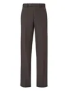 Fendi Tailored Trousers With Back Pockets And Belt Loops In Brown