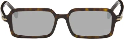 Fendi Brown & Black '' Selleria Rectangle Sunglasses In Multi