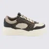 Fendi Force Leather Sneakers With Ff Jacquard And Mesh Details Shoes In Black