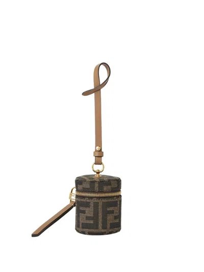 FENDI WOMEN BROWN BAGUETTE COIN HOLDER CHARM, ONESIZE LUXURY CHARMS & KEY HOLDERS FOR WOMEN DARVEYS
