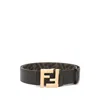 Fendi Brown Reversible Belt With Ff Buckle In Leather Man In Black