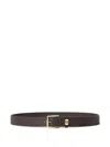 Fendi Adjustable Leather Belt Gold-tone Buckle In Brown