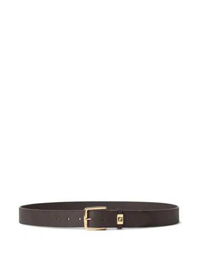 FENDI BROWN BUCKLE SOLID BELT