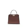 Fendi Brown Calf Leather Bos Taurus Shoulder Women's Bag In Brown