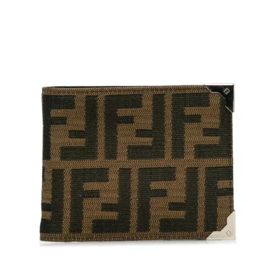 Pre-owned Fendi Brown Canvas Bill Wallet (bi-fold) ()