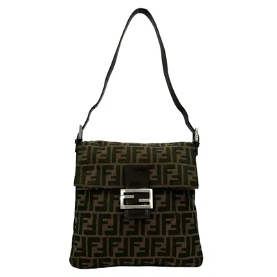 Pre-owned Fendi Brown Canvas Leather Handbag Shoulder Bag ()