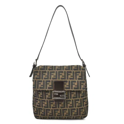 Pre-owned Fendi Brown Canvas Leather Shoulder Bag ()