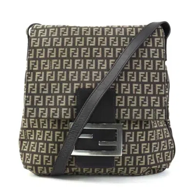 Pre-owned Fendi Brown Canvas Leather Shoulder Bag ()
