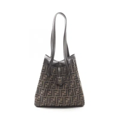 Pre-owned Fendi Brown Canvas Leather Tote Bag ()