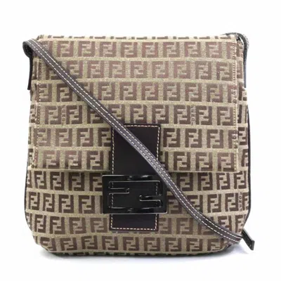 Pre-owned Fendi Brown Canvas Shoulder Bag ()