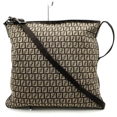 Pre-owned Fendi Brown Canvas Shoulder Bag ()
