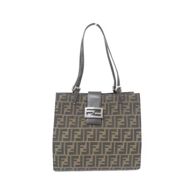 Pre-owned Fendi Brown Canvas Shoulder Bag ()