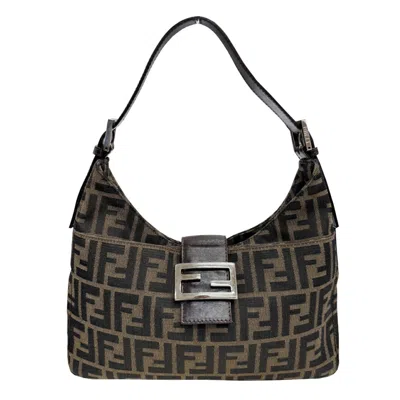 Pre-owned Fendi Brown Canvas Shoulder Bag ()