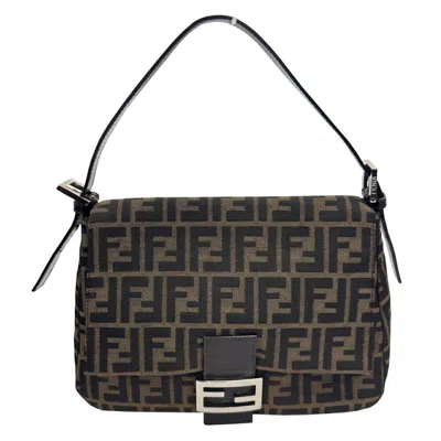 Pre-owned Fendi Brown Canvas Shoulder Bag ()
