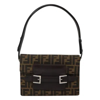 Pre-owned Fendi Brown Canvas Shoulder Bag ()