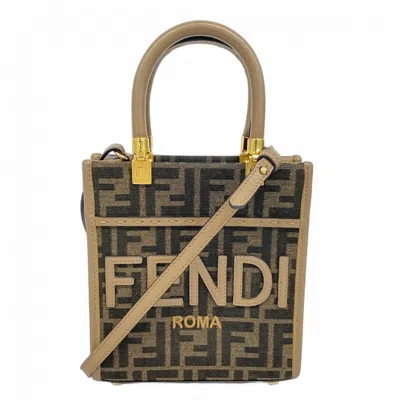 Pre-owned Fendi Brown Canvas Shoulder Bag ()