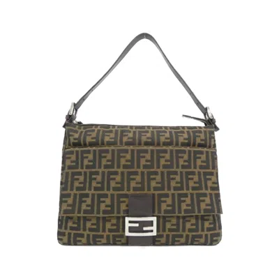 Pre-owned Fendi Brown Canvas Shoulder Bag ()