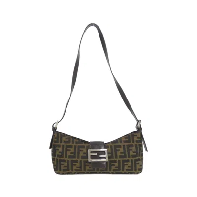 Pre-owned Fendi Brown Canvas Shoulder Bag ()