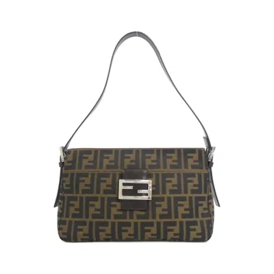 Pre-owned Fendi Brown Canvas Shoulder Bag ()