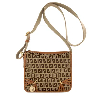 Pre-owned Fendi Brown Canvas Shoulder Bag ()