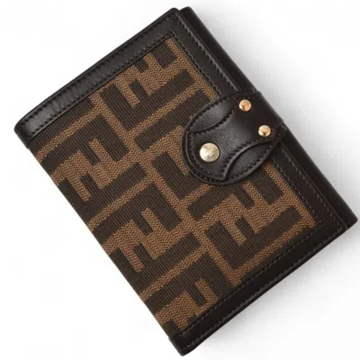 Pre-owned Fendi Brown Canvas Wallet (bi-fold) ()