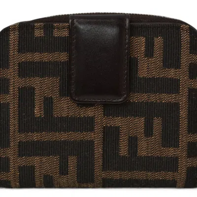 Pre-owned Fendi Brown Canvas Wallet (bi-fold) ()