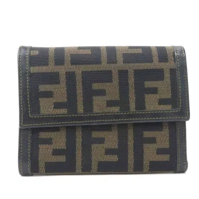 Pre-owned Fendi Brown Canvas Wallet (tri-fold) ()