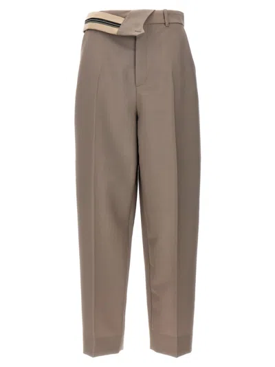 FENDI GREY CARROT FIT PANTS