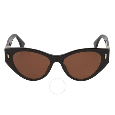 Fendi Brown Cat Eye Ladies Sunglasses Fe40035i 01e 55