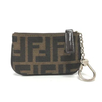 Pre-owned Fendi Brown Cloth Coin Purse/coin Case ()