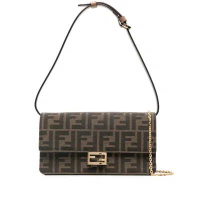 Fendi Brown Clutch Bags Women