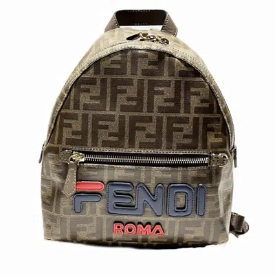 Pre-owned Fendi Brown Coated Canvas Backpack ()