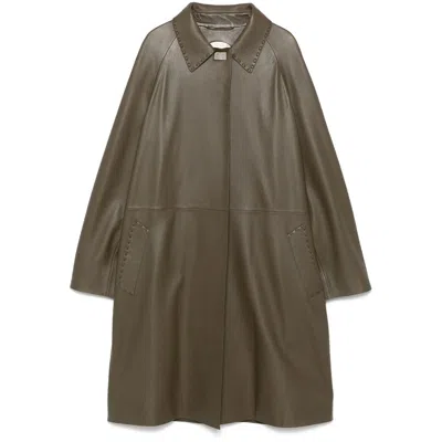 Fendi Brown Coats - Single Breasted Coats Women
