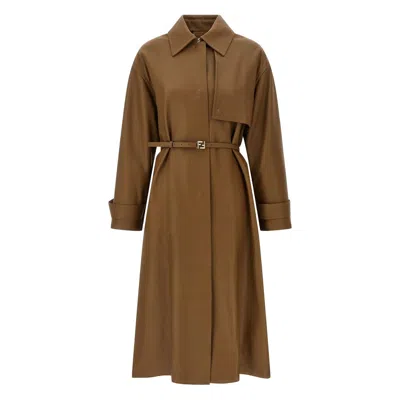 Fendi Brown Coats Women