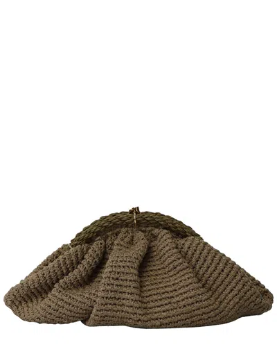 Fendi Brown Cotton Crochet Clutch Bag (authentic Pre-loved)