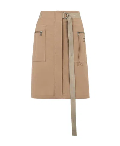 Fendi Brown Cotton Skirt