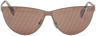 Fendi Brown Cutout Sunglasses