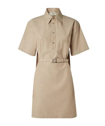 Fendi Brown Denim Dress