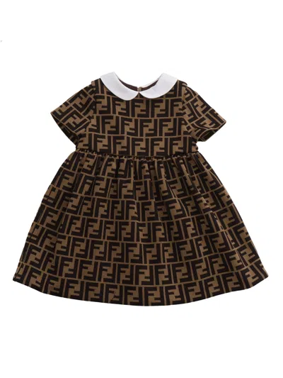 Fendi Kids'  Brown Dress