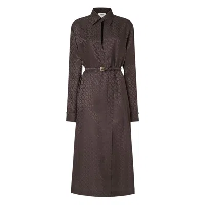 FENDI FENDI BROWN DRESSES - DAY DRESSES WOMEN