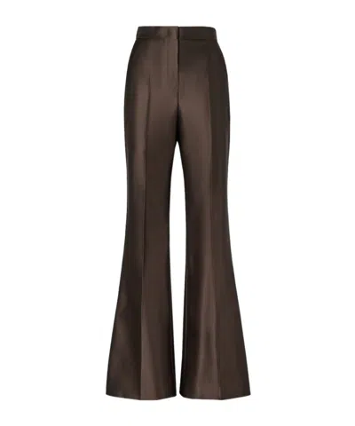 Fendi Brown Duchesse Satin Pants