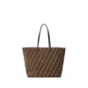 Fendi Brown Fabric Shoulder Women's Bag In Brown