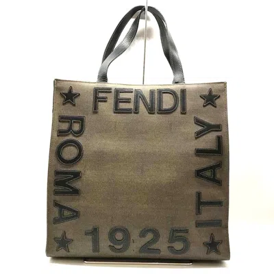 Pre-owned Fendi Brown Faux Leather Tote Bag ()