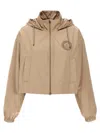 Fendi Women Cappuccino Polyester Windbreaker In Brown