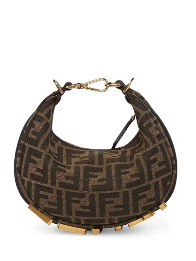 Fendi Brown Graphy Mini Crossbody Bag