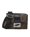 Fendi Double Baguette Shoulder Bag In Black