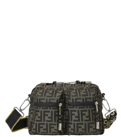 FENDI BROWN FF MEDIUM CROSSBODY BAG