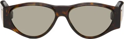 Fendi Brown Ff Squared Sunglasses In Dark Havana/brown