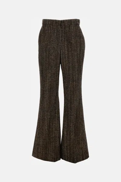 FENDI WOMEN BROWN FLARED PANTS, 26 LUXURY PANTS FOR WOMEN DARVEYS
