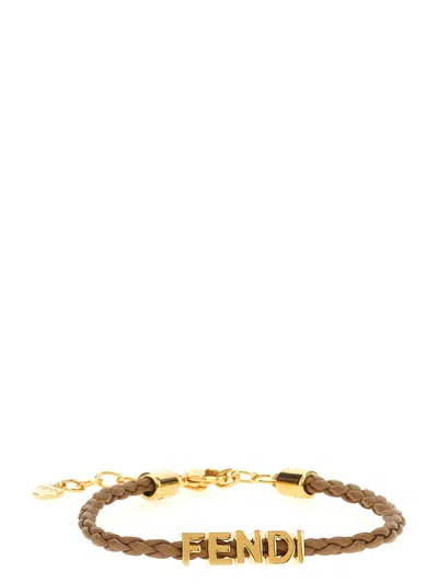 Fendi Brown Golden Graphy Bracelet
